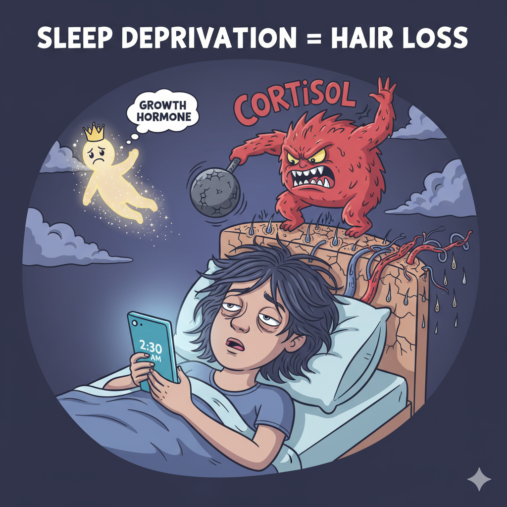 수면이 탈모에 끼치는 악영향